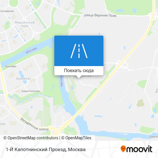 Карта 1-Й Капотнинский Проезд