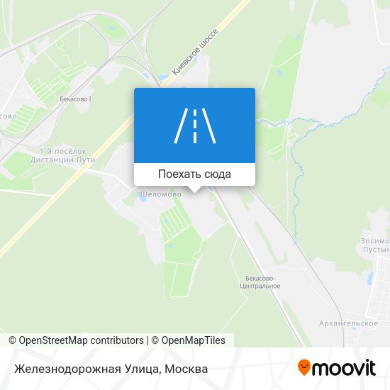 Карта Железнодорожная Улица