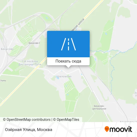 Карта Озёрная Улица
