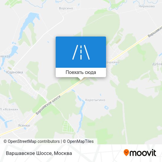 Карта Варшавское Шоссе