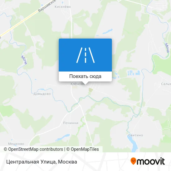 Карта Центральная Улица