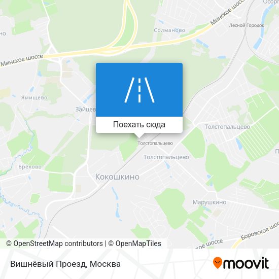 Карта Вишнёвый Проезд