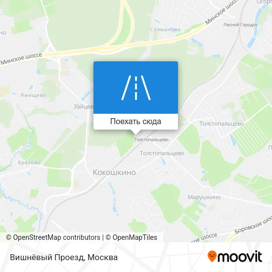 Карта Вишнёвый Проезд