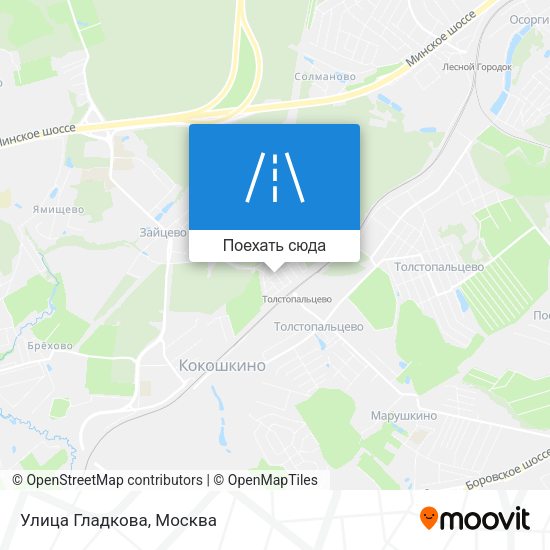Карта Улица Гладкова