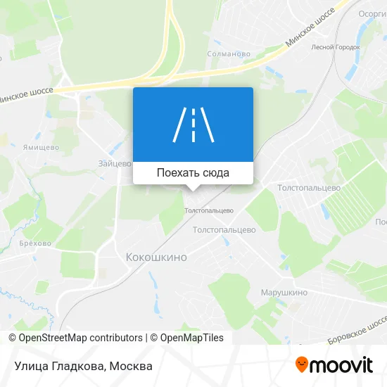 Карта Улица Гладкова