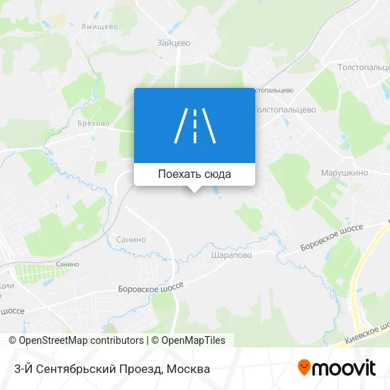 Карта 3-Й Сентябрьский Проезд