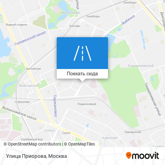 Карта Улица Приорова
