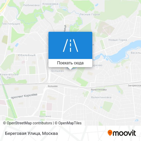 Карта Береговая Улица