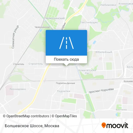 Карта Болшевское Шоссе