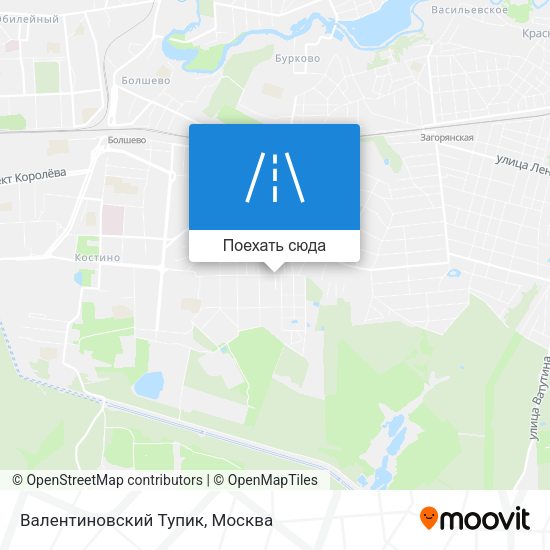 Карта Валентиновский Тупик