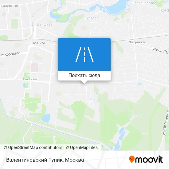 Карта Валентиновский Тупик