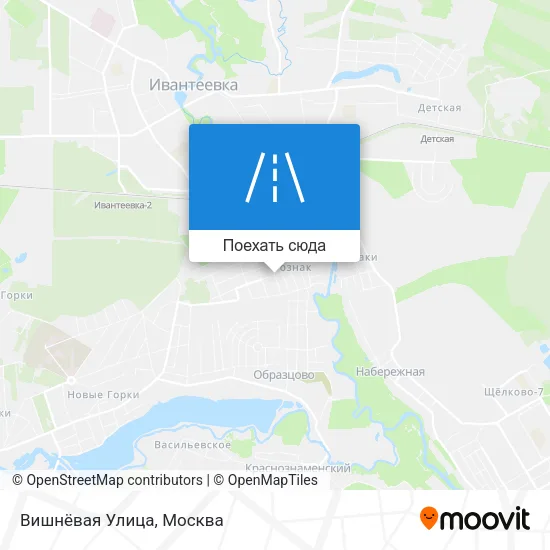Карта Вишнёвая Улица