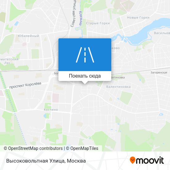 Карта Высоковольтная Улица