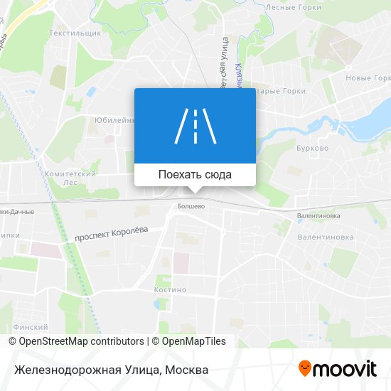 Карта Железнодорожная Улица