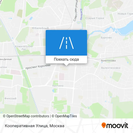 Карта Кооперативная Улица