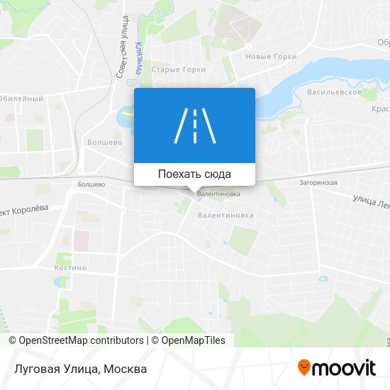 Карта Луговая Улица