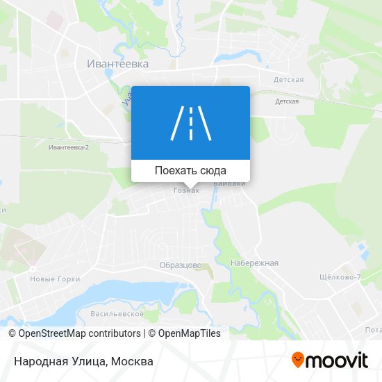 Карта Народная Улица