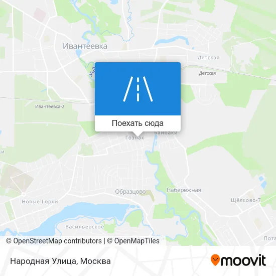 Карта Народная Улица