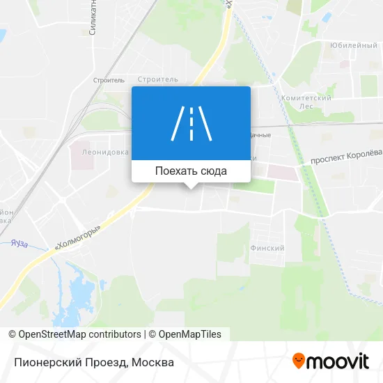 Карта Пионерский Проезд