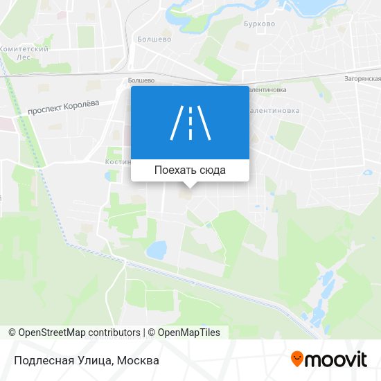 Карта Подлесная Улица
