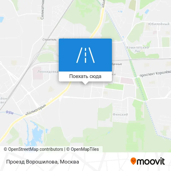 Карта Проезд Ворошилова