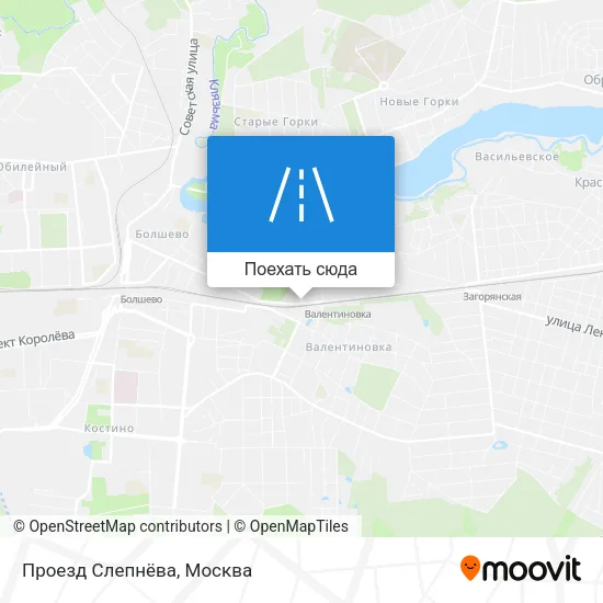 Карта Проезд Слепнёва