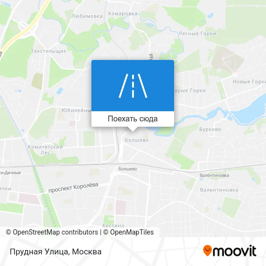 Карта Прудная Улица