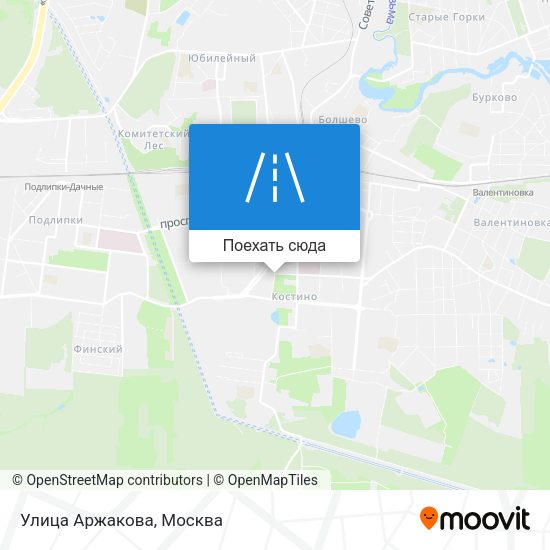 Карта Улица Аржакова