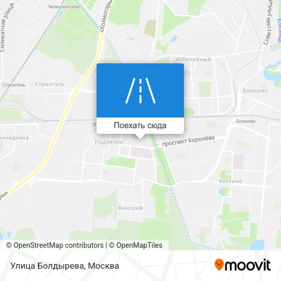 Карта Улица Болдырева