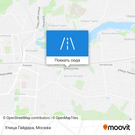 Карта Улица Гайдара