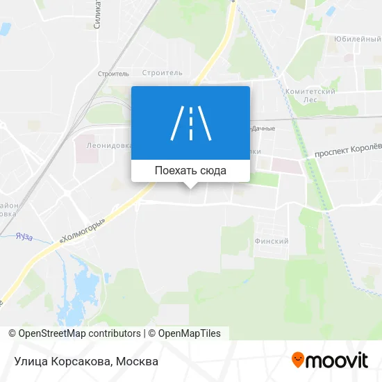 Карта Улица Корсакова