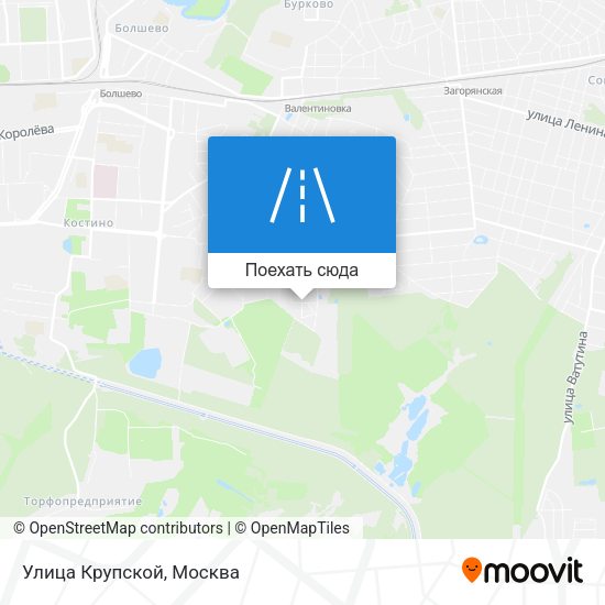 Карта Улица Крупской