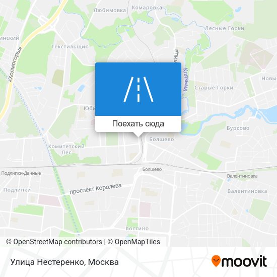 Карта Улица Нестеренко