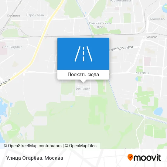 Карта Улица Огарёва