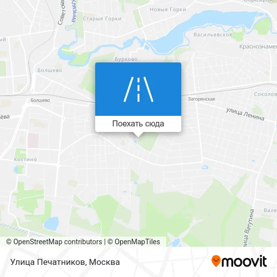 Карта Улица Печатников