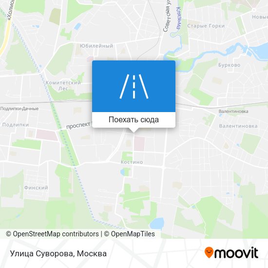 Карта Улица Суворова