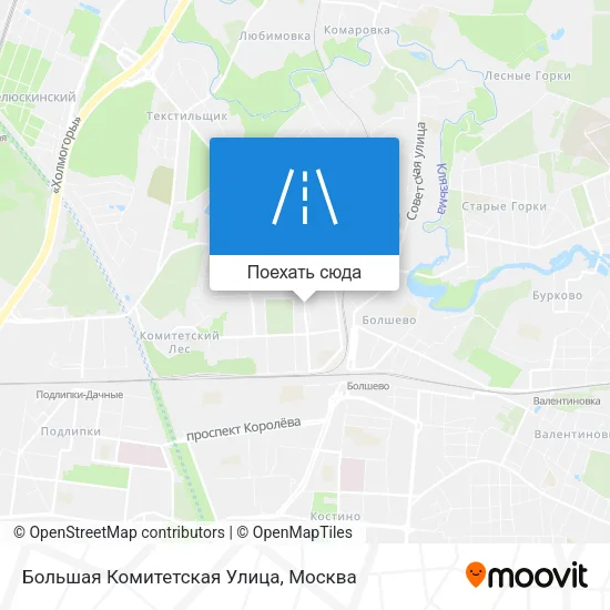 Карта Большая Комитетская Улица