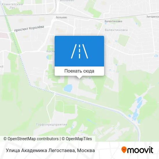 Карта Улица Академика Легостаева