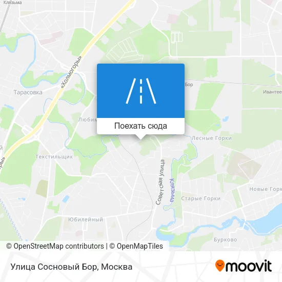 Карта Улица Сосновый Бор