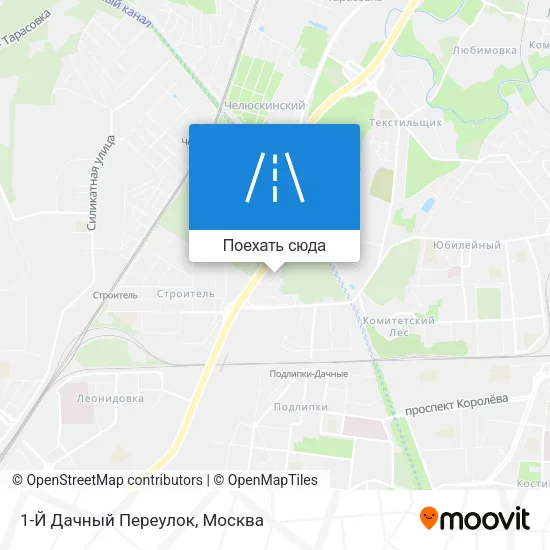 Карта 1-Й Дачный Переулок