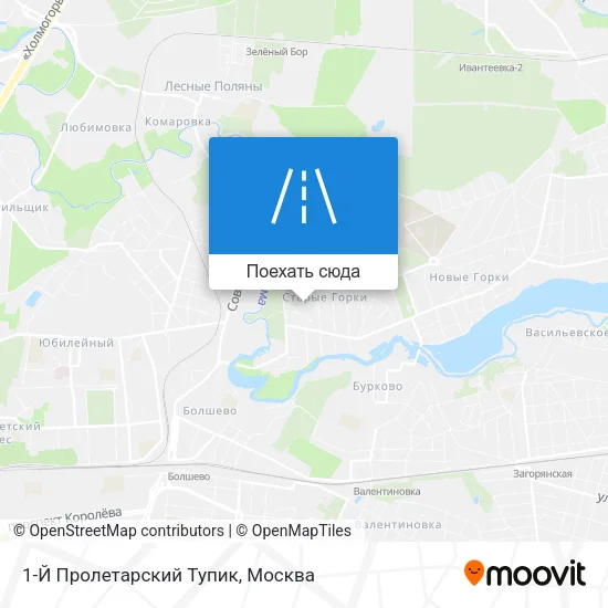 Карта 1-Й Пролетарский Тупик