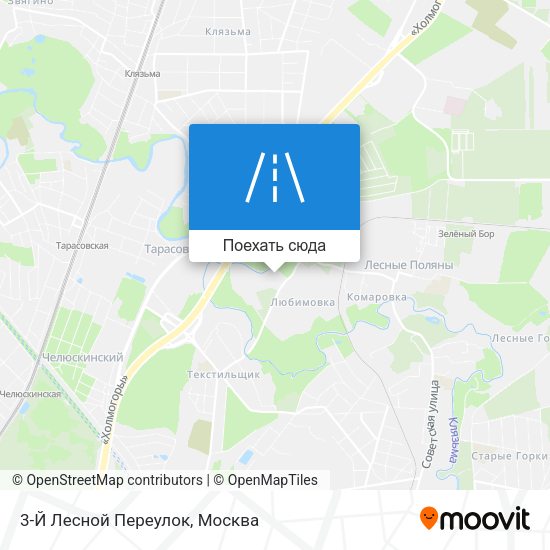 Карта 3-Й Лесной Переулок