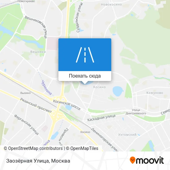 Карта Заозёрная Улица