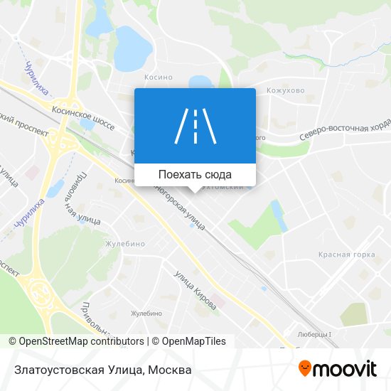 Карта Златоустовская Улица
