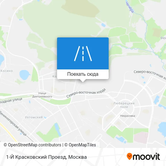 Карта 1-Й Красковский Проезд