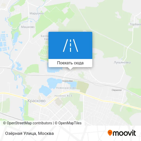 Карта Озёрная Улица