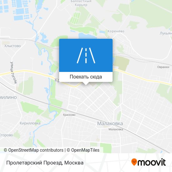 Карта Пролетарский Проезд