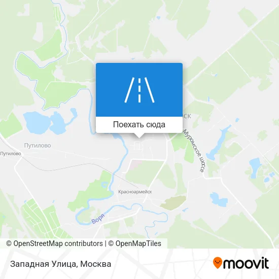 Карта Западная Улица