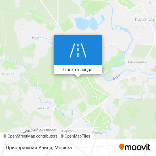 Карта Приовражная Улица