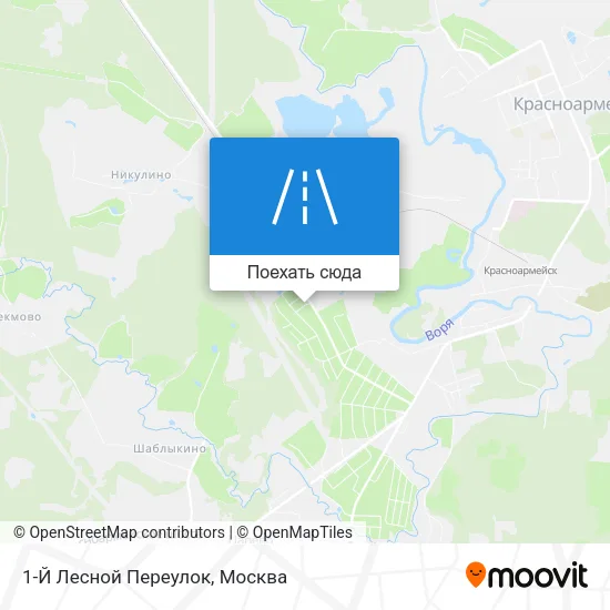 Карта 1-Й Лесной Переулок